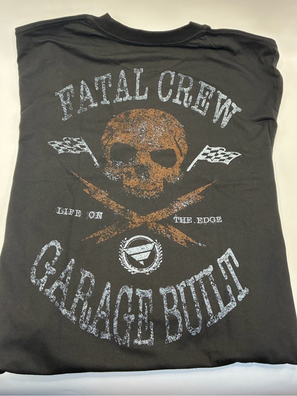 Men’s Size L Fatal Crew Garage Built Black Graphic Tee